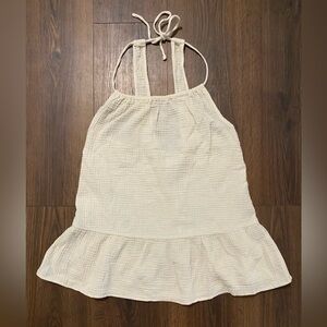 Junior’s Xhilaration Off White Flounce Mini Swim Cover Dress S